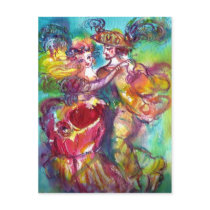 Carnival dance postcards