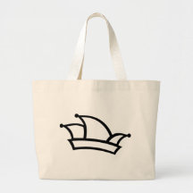Carnival fools cap dunce canvas bags
