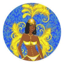 Carnival, Halloween or Beauty Pageant Round Sticker