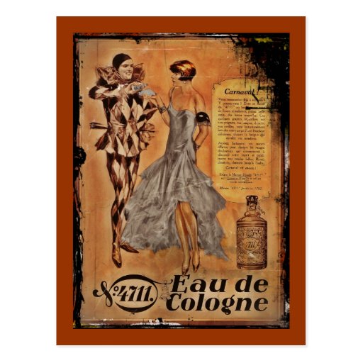 Carnival Harlequin and Flapper (cologne) Post Cards