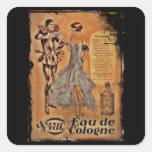 Carnival Harlequin and Flapper (cologne) Square Stickers