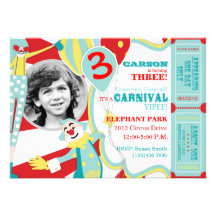 Carnival Invitation Card A7