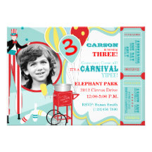 Carnival Invitation Card A7 B