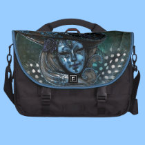 Carnival Mask-Blue Damask Laptop Bag commuterbag