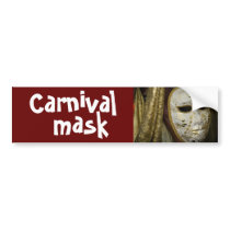 carnival mask bumper stickers
