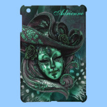 Carnival Mask-Jade Damask iPad Mini Case ipad mini cases