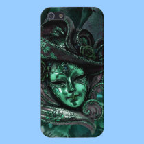 Carnival Mask-Jade Damask iPhone 5 case iphone cases