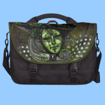 Carnival Mask-Peridot Damask Laptop Bag commuterbag