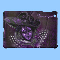 Carnival Mask-Purple Damask iPad Mini case ipad mini cases