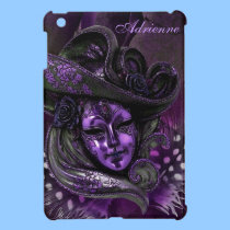 Carnival Mask-Purple Damask iPad Mini Case ipad mini cases