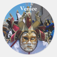 Carnival mask Round Sticker