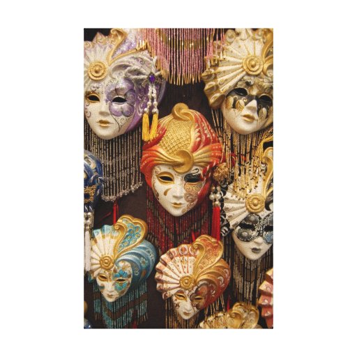 Carnival Masks in Venice Gallery Wrapped Canvas