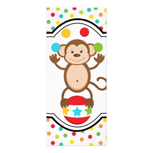 Carnival Monkey Birthday Invitation