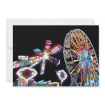 Carnival nighttime fair ride photograph party picture! personalized announcement