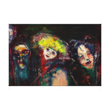 CARNIVAL NIGHT IN VENICE Venetian Masquerade Masks Stretched Canvas Prints