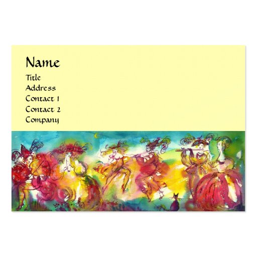 CARNIVAL NIGHT / Venetian Masquerade,,Dance Music Business Card Templates