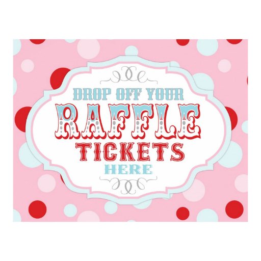 carnival or circus raffle ticket booth sign posters zazzle raffle ticket signs