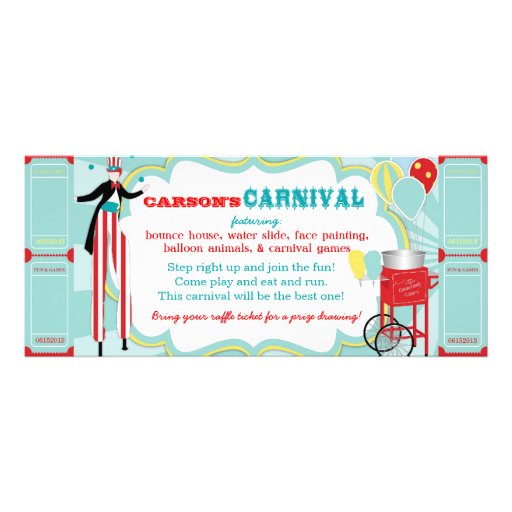 Carnival Theme Birthday Invitation T-AQRD