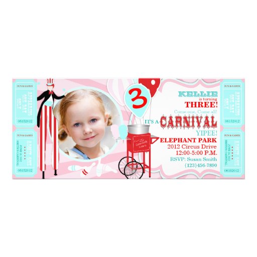Carnival Theme Birthday Invitation T-PKRD