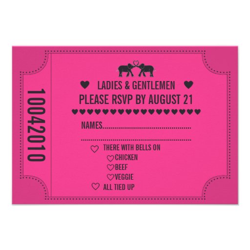 Carnival Ticket 3.5x5 RSVP Invitation