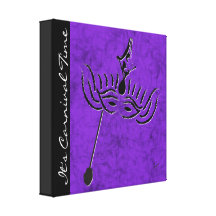 Carnival Time - Mardi Gras Mask - Purple Canvas Prints