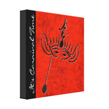 Carnival Time - Mardi Gras Mask - Red Stretched Canvas Prints