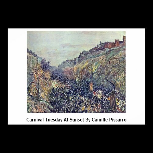 Carnival Tuesday At Sunset By Camille Pissarro Posters