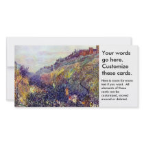 Carnival Tuesday on Boulevard Montmartre at Sunset Photo Card Template