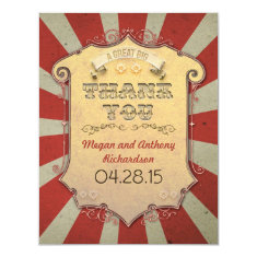 carnival wedding thank you cards personalized invite