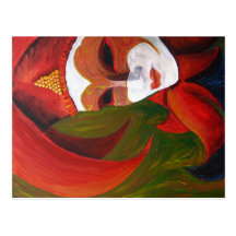 "Carnivale" Acrylic Painting - Postcard
