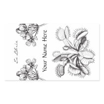 Carnivorous Plant Book Plate Sticker
