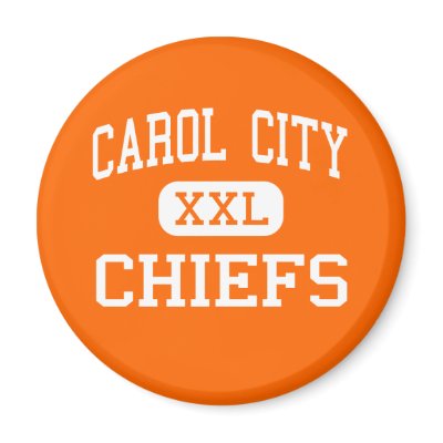 Carol City - Chiefs - High School - Miami Florida Refrigerator Magnet by customteamsportswear