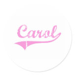 Carol Classic Style Name Round Sticker