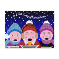 Carol Singers Christmas postcards