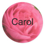 Carol Round Sticker