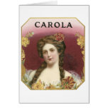 Carola Cigar Label Greeting Cards