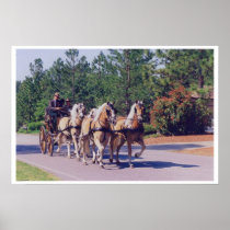 horses, palomino, north, carolina, carriage, equestrian, Poster with custom graphic design
