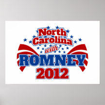 Carolina del Norte con Romney 2012 Posters
