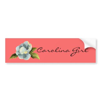 Carolina Girl Magnolia Bumper Sticker