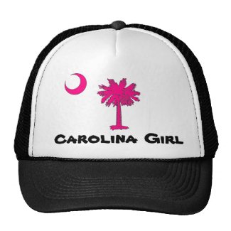 'Carolina Girl' Trucker Hat (Hot Pink Palmetto)