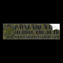 Carolina Sabers BumberSticker 1 bumper stickers