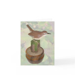Carolina Wren Woodcarving Note Card