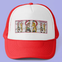 Caroling Horses 'Mare'y Christmas hats