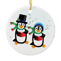 Caroling Penguins Ornament ornaments