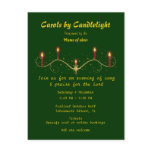 Carols by candlelight event flyer programme post card
