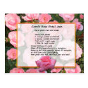 Carol's Rose Petal Jam Recipe Postcard