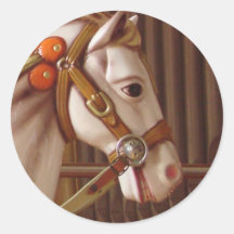 Carousel 02a round sticker
