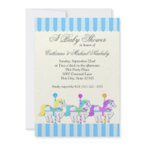 Carousel Baby Shower Custom Announcement