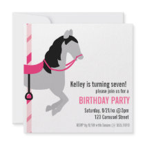 Carousel Birthday Party Invitation