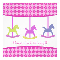 Carousel Birthday Party Invitation invitations